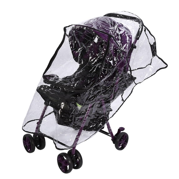 LAZIOEGR Transparent PVC Universal Stroller Rain Cover – Waterproof, Wind‑Proof, Dust‑Shield, Zippered Window, Foldable for Easy Storage