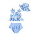 thumbnail image 1 of Set de tankini Mioglrie Blue Daisy para niños pequeños, 1 of 5