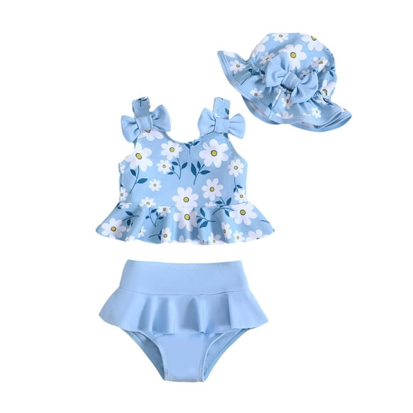 Set de tankini Mioglrie Blue Daisy para niños pequeños