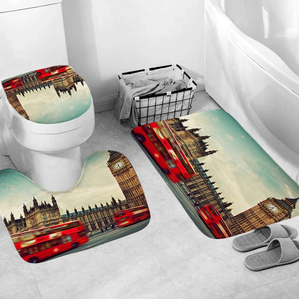 3pcs NonSlip Fish Scale Bath Mat Bathroom Kitchen Carpet Doormats