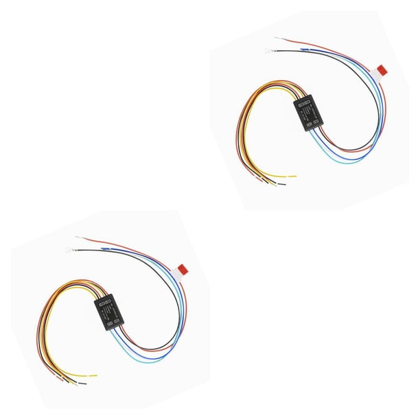 sweethay 12-24V Controlador DRL Auto Car LED Controlador de luz de circulación diurna Retardo multifunción Atenuación Intermitente 9x6x2cm 2piezas