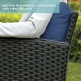 thumbnail image 3 of Superjoe 9 Pcs Outdoor Patio Furniture Set Wicker Patio Sectional Sofa Conversation Set with Storage Box, Coffee Table, Blue, 3 of 7