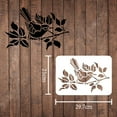 thumbnail image 2 of Bird Tree Branches Stencils Wall Decoration Template 29.7x21cm/11.6x8.3 inch Plastic Painting Stencils Rectangle Reusable Stencils Mixed Color, 2 of 7
