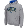 thumbnail image 2 of Men's Colosseum Heather Gray Pitt Panthers Arch & Logo 3.0 Pullover Hoodie, 2 of 3