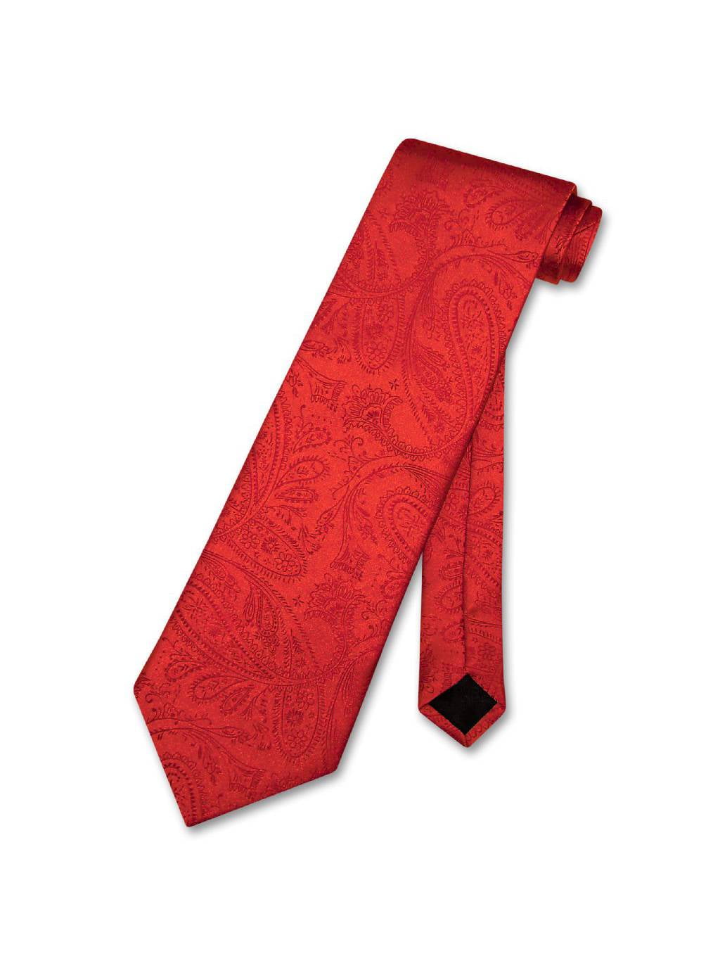 Vesuvio Napoli NeckTie RED Color Paisley Design Men's Neck Tie
