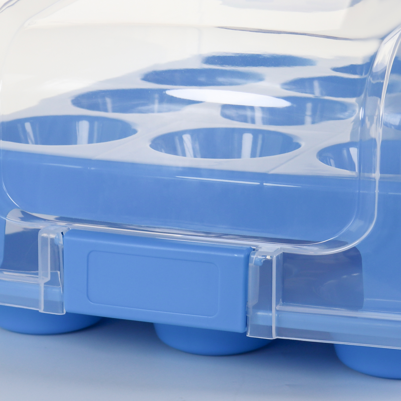 Blue Cupcake Holder Carries 24 Standard-Size Cupcakes- Muffin Traveler Two Tier Stand Reusable Cupcake Box