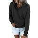 thumbnail image 1 of Sudadera Sudadera básica para mujer, ajuste holgado, algodón, estilo informal, manga larga, ropa de calle, traje Ygjytge Negro Xxl para Mujer, 1 of 7
