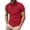 A-Red281, variant on Bibifish Mens Polo Shirts White Line Collar Patch Pocket Shirts Mens Spring Summer Basic Wear Tops