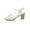 White, variant on Womens Sandals Chunky Heel Breathable Open Toe Casual Daily Solid Color Ankle Strap Comfortable Walking Women Footwear Causal Summer Dressy Beach Shoes for Women White 6.5