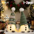 thumbnail image 2 of Muñeco de gnomo de punto brillante con luz LED de noche, decoración navideña 2024, decoración del árbol de Navidad para el hogar, regalo de Año Nuevo 2025, 2 of 5