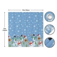thumbnail image 4 of Christmas Shower Curtain Snowman Cartoon Winter Season Elements Trees Snowflakes Cloth Fabric Bathroom Decor 72x72in, 4 of 7