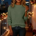 thumbnail image 4 of Plus Size Winter Coats Women Hoodie Solid Color Loose Ladies Sweater One Word Shoulder Exposed Shoulder Hood Sweater Features:, 4 of 9