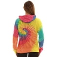 thumbnail image 3 of Just Love Loop Terry Hoodie for Women 6920-10195-RED-2X (Large, Tie Dye Bright Swirl), 3 of 4