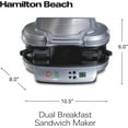 thumbnail image 2 of Sandwichera Doble Hamilton Beach 25490MN para Desayunos con Temporizador Digital, 2 of 8