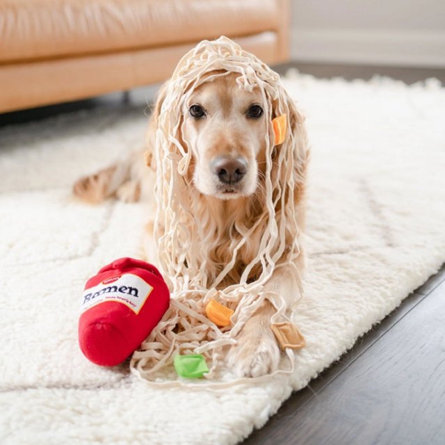 Juguete para olfatear perros Bling Bling con forma de fideos