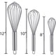 thumbnail image 4 of Juego de batidores de alambre con forma de globo, batidores clásicos de cocina mejorados para mezclar, batir y revolver, resistentes al calor y adecuados para utensilios de cocina antiadherentes,, 4 of 4