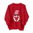 thumbnail image 2 of Meichang Chandails à Cœur pour Femmes Chandails de la Saint-Valentin Mignons à Imprimé de Cœur Chandail Décontracté à Manches Longues Hauts Coupe Ample Col Rond Chandails de Fête, 2 of 8