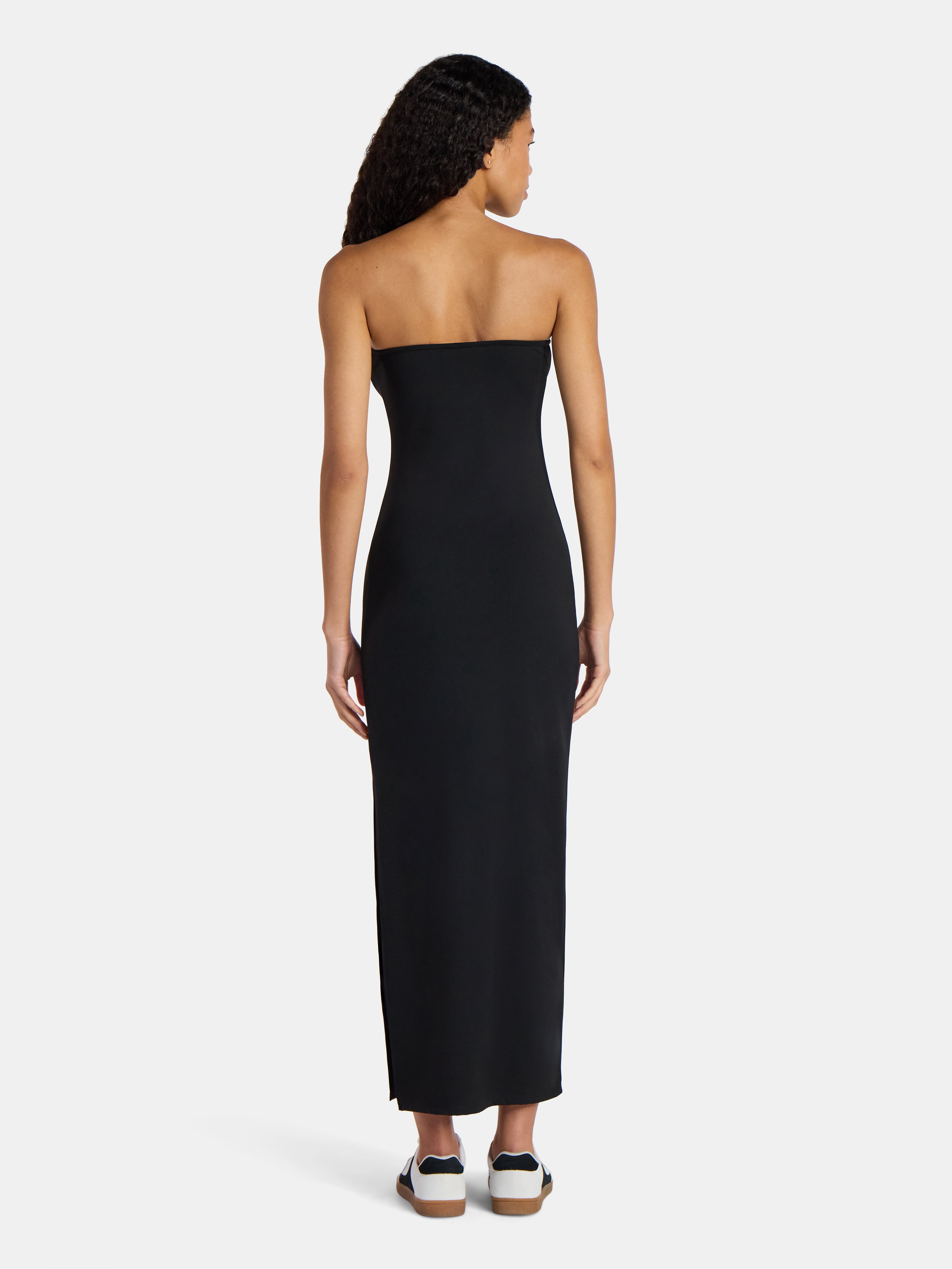 No Boundaries Strapless Maxi Dress with Side Slit, Women's