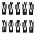 thumbnail image 1 of KDDOM 10 Piezas Pinzas para el Cabello de Metal de Doble Agarre Pinzas para el Cabello Negras Pasadores para el Cabello para Mujeres Niñas Peluquería, 1 of 5