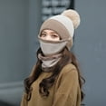 thumbnail image 5 of SPRING PARK 1 Set Women Winter Knitted Beanie Cap Warm Face Cover Neck Scarf Gloves Outdoor Hat+Scarf, 5 of 5