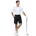 thumbnail image 4 of MIER Men's Flat Front Stretch Golf Shorts, 7 Inch Lightweight Shorts with 4 Pockets for Travel Hiking Casual, Black, 40W x 9L, 4 of 7