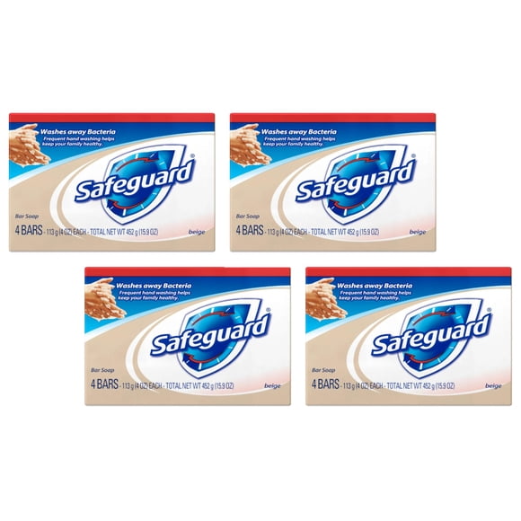 Jabón en barra de baño antibacteriano (1 paquete de 4 barras)
