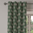 thumbnail image 2 of Ambesonne Vintage Grommet Curtain, Floral Motif Timeless Retro, 50" x 72", Emerald Beige, 2 of 6