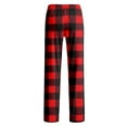 thumbnail image 3 of Zimjoy Mens Plaid Sleep Pant Elastic Waist Cozy Flannel Pajama Pants Lightweight Drawstring Comfy Pajama Pants Casual Warm Sleepwear Sleep Pant with Pockets, Wine S, 3 of 6