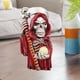 thumbnail image 5 of Horror estatua gótica luminosa caprichosa malvada figuras de Halloween gnomo rojo, 5 of 7