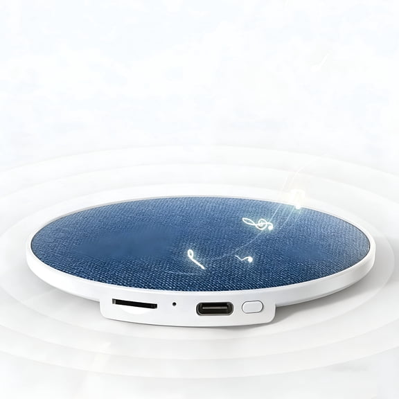 GJX 2026 New Hi-Fi Sound Wireless Pillow Speaker,Ultra-Thin Portable Under Pillow Speaker with Bluetooth 5.4 Tf Card Playback,Built-In White Noise for Sleeping and Relaxation,20-48H Playtime,Blue