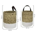 thumbnail image 2 of Frogued Seaweed Woven Storage Basket Wall Hanging Plant Flower Pot for Garden Patio, 2 of 7
