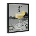 thumbnail image 3 of Stupell Industries Art Deco Swimming in Cocktail Black Floating Frame Canvas Art, 17 x 21, by Lil' Rue, 3 of 8