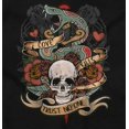 thumbnail image 2 of Love Kills Trust No One Skull Tattoo Unisex Fleece Graphic Zip Up Hoodie Brisco Brands 2X, 2 of 5