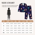 thumbnail image 4 of Fuzoiu Sea Jellyfish Print Women's Long-Sleeved Pajama,Lounge Button Down Nightwear,Womens Notch Collar Pajama Set-X-Large, 4 of 7