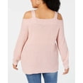 thumbnail image 2 of I.N.C Womens Wide Neck Cold Shoulder Pullover Sweater, Pink, Plus Size, 3X, 2 of 2