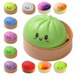 thumbnail image 1 of Pelotas antiestrés squishy tipo fidget con forma de dumpling para adultos, 1 of 7