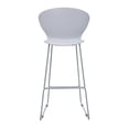 thumbnail image 4 of Midcentury Plastic Bar Stool with Metal Legs Gray Set of 2, 4 of 5