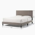 thumbnail image 2 of Queen Size Bed Frame, Upholstered Platform Bed Frame with with Tufted Headboard, Gray, 2 of 8