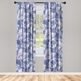 thumbnail image 3 of Ambesonne Floral Curtains, Lilac Dream Hydrangea Art, Pair of 28"x84", Dark Lavender and Violet, 3 of 5