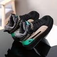 thumbnail image 4 of Men'S High-Top Faux Sneakers - Solid Color Lace-Up Casual Sports Shoes with Warm Fleece Lining, Non-Slip Rubber Sole for Autumn and Winter, 4 of 9