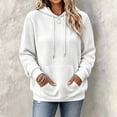 thumbnail image 6 of VEKDONE Hoodies for Women Long Sleeve Drawstring Waffle Knit Tops 2026 Casual Loose Fit Hooded Pullover Sweatshirt with Pocket White S, 6 of 6