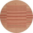 thumbnail image 1 of Ahgly Tapis Rond Contemporain Rouge Abstrait pour Intérieur, 7 Pieds Rond, 1 of 6