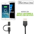thumbnail image 2 of ⚡ Cellet 2-in-1 Charging & Data Sync Cable – 3.3FT Micro USB & Apple Lightning Connector – MFi Certified for iPhone, iPad, iPod & Android Devices 🔋, 2 of 12