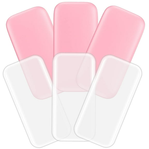 6PCS Silicone False Eyelash Holder Pads for Eyelash Extensions Loose Lash, Reusable Eyelash Extensions Tools, Transparent and Pink