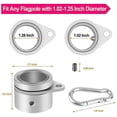 thumbnail image 2 of 2 Pcs Flag Pole Rings Anti Wrap Flag Pole Clips Swivels 360 Rotating Flagpole Flag Mounting Rings, 2 of 5