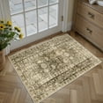 thumbnail image 4 of BERTHMEER 2'x3' Small Area Rugs for Bathroom Entryway Bedroom Kitchen Dorm Entrance Non Slip Washable Brown Vintage Traditional Oriental Accent Distressed Carpets, 4 of 6