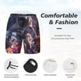 thumbnail image 5 of Lsque Mens Swim Trunks Astronaut In Cosmic Garden Pattern - Bathing Suit Compression Liner - Beach Swim Shorts Swimwear - (S-3XL) - Stretch Quick Dry -Small, 5 of 9