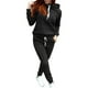 thumbnail image 2 of Sonducket El chándal con capucha de los deportes del poliéster para las mujeres cómodas y elegantes suda las sudaderas con capucha del conjuntos de ropa azul oscuro+L, 2 of 6