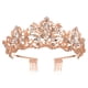 thumbnail image 1 of Corona para novia reina princesa niñas en boda cumpleaños desfile, con diadema de peine, para mujeres y niñas, 1 of 5