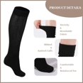 thumbnail image 3 of Women Slouch Socks 3 Pairs Extra Long Cotton Knit Knee High Thick Scrunch Socks Size 5-11, 3 of 6
